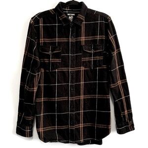 Hot Topic Plaid Flannel Buttoned Front Shirt
